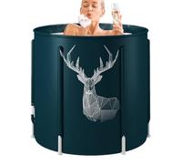 Adults Folding Bathtub, Portable Folding Bathtub - Soaking Barrel for Relaxing - The Lightweight Folding Tub for Adults for Shower, Soaker, Spa and Ice Bath