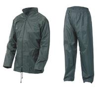 ADULTS FULLY WATERPROOF JACKET AND TROUSER SET - 5 COLOURS (SMALL, OLIVE GREEN)