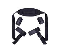 Adults Games BDSM Bandage Bed Restraint Set Sex Handcuffs Ankle Cuff Restraints Erotic Products Sex Toys for Woman Couples Black One Size