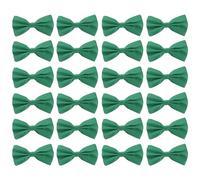 Adults Green Plain Bow Tie One Size - perfect for Clown dress up, Dance & Stage Shows - Pack Of 12