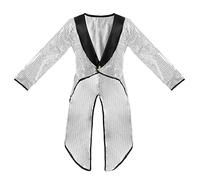 Adults Green Sequin Tailcoat Fancy Dress - Long Tailed Jacket With Green Sequins and Black Lapels - Perfect for Charity Events, Dance Shows, Performances and Other Fancy Dress Events