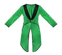 Adults Green Sequin Tailcoat Fancy Dress - Long Tailed Jacket With Green Sequins and Black Lapels - Perfect for Charity Events, Dance Shows, Performances and Other Fancy Dress Events