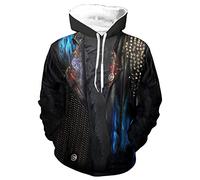 Adults Hades Hoodie Mal Jacket Evil Sweatshirt 3D Pullover Cosplay Cosutme Unisex Zipper Coat, Type C, Medium