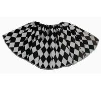Adults Halloween Horror Circus Pierrot 10" Clown Collar Ruff Fancy Dress Costume Accessory [Black & White Diamond Check]