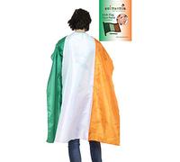Adults Irish Flag Satin Cape 48 Inches with Flag Makeup Set St Patrick’s Fancy Dress Costume