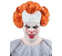 IT Chapter Two Pennywise Wig Latex Bald Head Adults Halloween Clown Fancy Dress