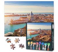 Adults Jigsaw-Aerial Venice Grand Canal Scenery Puzzle-1000 Piece | finished size: 50x70cm, puzzles with letters on back, suitable holiday gifts for boys, puzzle games for family gathering