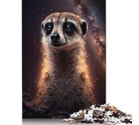 Adults Jigsaw Puzzle 1000 Pieces Puzzle Galaxy Animal Meerkat Jigsaw Puzzles Educational Toy Games Family Decoration 1000pcs (75x50cm)