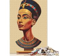Adults Jigsaw Puzzle 1000 Pieces Puzzle 'Queen Nefertiti Bust Jigsaw Puzzles Educational Toy Games Family Decoration (38x26cm)