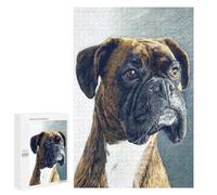 Adults Jigsaw Puzzle 1000 Pieces Wooden Adults Children Puzzles,Brown Boxer Dog Portrait Animal Puzzles,Leisure Game Preschool Toy Best Gifts Suitable Family Friends, Style-8