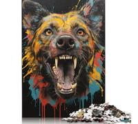 Adults Jigsaw Puzzle 500 Pieces Puzzle African Hyena Jigsaw Puzzles Educational Toy Games Family Decoration 500pcs (52x38cm)