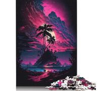 Adults Jigsaw Puzzle 500 Pieces Puzzle AstroIsland with Tropical Clouds Jigsaw Puzzles Toy Games Puzzle Family Games Birthday Present 500pcs (52x38cm)