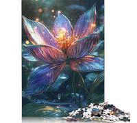 Adults Jigsaw Puzzle 500 Pieces Puzzle Colorful Crystal Glass Flower Jigsaw Puzzles Educational Toy Games Family Decoration 500pcs (52x38cm)