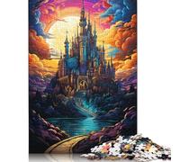 Adults Jigsaw Puzzle 500 Pieces Puzzle Colorful Fantasy Castle Jigsaw Puzzles Educational Toy Games Family Decoration 500pcs (52x38cm)