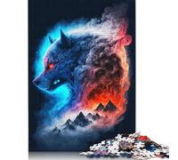 Adults Jigsaw Puzzle 500 Pieces Puzzle Galactic Art Wolf Jigsaw Puzzles Educational Toy Games Family Decoration 500pcs (52x38cm)