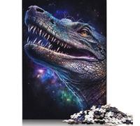 Adults Jigsaw Puzzle 500 Pieces Puzzle Galaxy Art Crocodile Jigsaw Puzzles Educational Toy Games Family Decoration 500pcs (52x38cm)