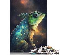 Adults Jigsaw Puzzle 500 Pieces Puzzle Galaxy Chameleon Jigsaw Puzzles Educational Toy Games Family Decoration 500pcs (52x38cm)