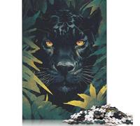 Adults Jigsaw Puzzle 500 Pieces Puzzle Observing Panther Jigsaw Puzzles Educational Toy Games Family Decoration 500pcs (52x38cm)