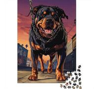 Adults Jigsaw Puzzle 500 Pieces Puzzle ROTTWEILER Jigsaw Puzzles Educational Toy Games Family Decoration 500pcs (52x38cm)
