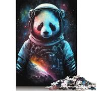 Adults Jigsaw Puzzle 500 Pieces Puzzle Space Astronaut Panda Jigsaw Puzzles Educational Toy Games Family Decoration 500pcs (52x38cm)