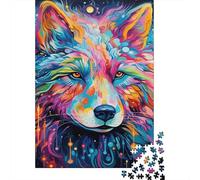Adults Jigsaw Puzzle Art Animal Wolf Wooden Puzzles for Teenagers Gifts Home Decoration Puzzle Toys 1000pcs (75x50cm)