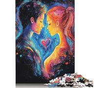 Adults Jigsaw Puzzle Art Couple Wooden Puzzles for Teenagers Gifts Home Decoration Puzzle Toys 1000pcs (75x50cm)