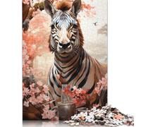 Adults Jigsaw Puzzle Artistic Zebra Paper Puzzles for Teenagers Gifts Home Decoration Puzzle Toys 1000pcs (38x26cm)