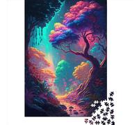 Adults Jigsaw Puzzle Fantasy World Forest3 Wooden Puzzles for Teenagers Gifts Home Decoration Puzzle Toys 1000pcs (75x50cm)