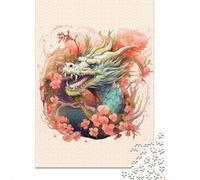 Adults Jigsaw Puzzle Japanese Dragon Cherry 13 Wooden Puzzles for Teenagers Gifts Home Decoration Puzzle Toys 1000pcs (75x50cm)