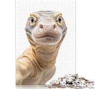 Adults Jigsaw Puzzle Komodo Dragon Selfie Paper Puzzles for Teenagers Gifts Home Decoration Puzzle Toys 1000pcs (75x50cm)
