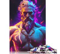 Adults Jigsaw Puzzle Neon Zeus Wooden Puzzles for Adults Puzzles Jigsaw Puzzles for Adult 1000pcs (75x50cm)