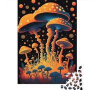 Adults Jigsaw Puzzle Psychedelic Mushroom Fores Wooden Puzzles for Teenagers Gifts Home Decoration Puzzle Toys 1000pcs (75x50cm)