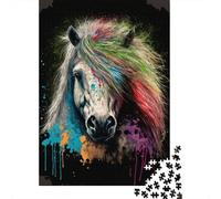 Adults Jigsaw Puzzle Shetland Pony Colourful Paper Puzzles for Teenagers Gifts Home Decoration Puzzle Toys 1000pcs (38x26cm)