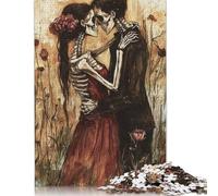 Adults Jigsaw Puzzle Skeleton_lovers Wooden Puzzles for Teenagers Gifts Home Decoration Puzzle Toys 500pcs (52x38cm)