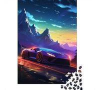 Adults Jigsaw Puzzle Sports Car Under The Night Sky Wooden Puzzles for Teenagers Gifts Home Decoration Puzzle Toys 1000pcs (38x26cm)