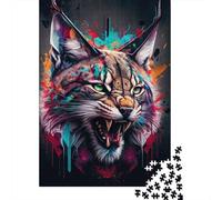 Adults Jigsaw Puzzle The Honesty Lynx Paper Puzzles for Teenagers Gifts Home Decoration Puzzle Toys 1000pcs (38x26cm)