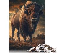 Adults Jigsaw Puzzles 1000 Pieces Bison’s Stance Jigsaw Creative Rectangular Puzzles Decompressing Game 1000pcs (75x50cm)