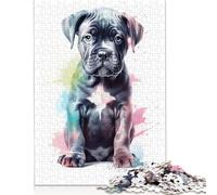 Adults Jigsaw Puzzles 1000 Pieces Cute Baby Cane Corso Puppy Puzzle Jigsaw Interacting with Family Members 1000pcs (75x50cm)