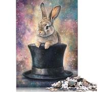 Adults Jigsaw Puzzles 1000 Pieces Easter Cute Bunny Jigsaw Creative Rectangular Puzzles Decompressing Game 1000pcs (75x50cm)