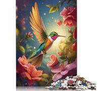 Adults Jigsaw Puzzles 1000 Pieces Enchanted Hummingbird Puzzle Jigsaw Interacting with Family Members 1000pcs (75x50cm)