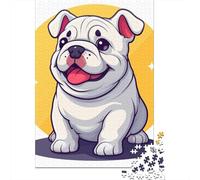 Adults Jigsaw Puzzles 1000 Pieces French Bulldog Jigsaw Creative Rectangular Puzzles Decompressing Game 1000pcs (75x50cm)