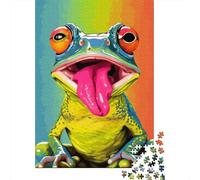 Adults Jigsaw Puzzles 1000 Pieces Frog Jigsaw Creative Rectangular Puzzles Decompressing Game 1000pcs (38x26cm)