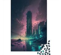 Adults Jigsaw Puzzles 1000 Pieces Futuristic_City_ Jigsaw Creative Rectangular Puzzles Decompressing Game 1000pcs (75x50cm)