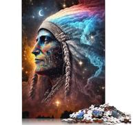 Adults Jigsaw Puzzles 1000 Pieces Galaxy Art Indians Puzzle Jigsaw Interacting with Family Members 1000pcs (75x50cm)