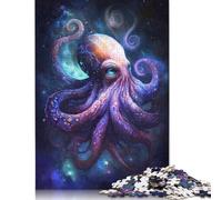 Adults Jigsaw Puzzles 1000 Pieces Galaxy Octopus Puzzle Jigsaw Interacting with Family Members 1000pcs (75x50cm)