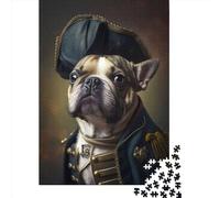 Adults Jigsaw Puzzles 1000 Pieces Napoleon French Bulldog Jigsaw Creative Rectangular Puzzles Decompressing Game 1000pcs (38x26cm)