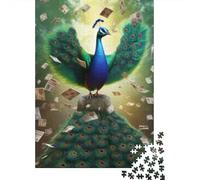 Adults Jigsaw Puzzles 1000 Pieces Peacock Jigsaw Creative Rectangular Puzzles Decompressing Game 1000pcs (75x50cm)
