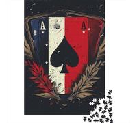 Adults Jigsaw Puzzles 1000 Pieces Playing Cards Jigsaw Creative Rectangular Puzzles Decompressing Game 1000pcs (75x50cm)