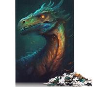 Adults Jigsaw Puzzles 1000 Pieces Velociraptor Visionary Jigsaw Creative Rectangular Puzzles Decompressing Game 38x26cm/1000pcs