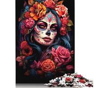 Adults Jigsaw Puzzles 1000 Pieces 'Vibrant Dia De Muertos Jigsaw Creative Rectangular Puzzles Decompressing Game 1000pcs (38x26cm)